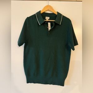 J. Crew Dark Green Sweater Polo Shirt